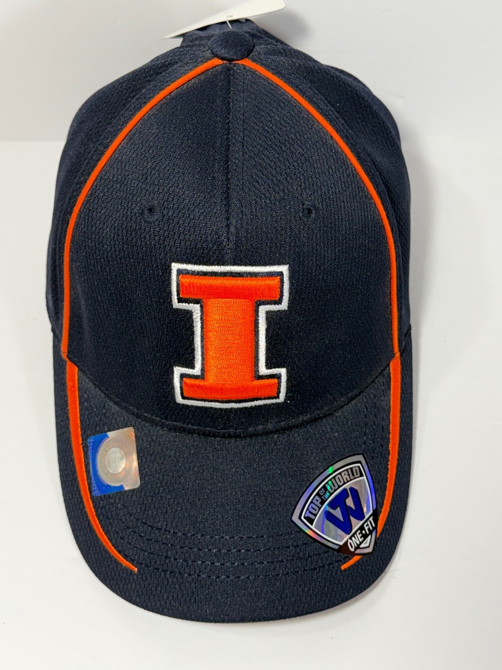 University of Illinois Hat Navy M/L Medium Large Cap Stretch Top of the World